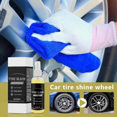Autoreifenpflege 100ml Autoreiniger Felgenreiniger Reifenglanzreiniger Milder Reifenreiniger Felgenreiniger Spray Langanhaltender Glanz