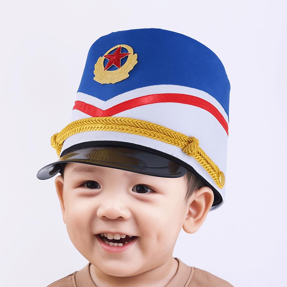 Pokaz Cosplay Kapelusz Orkiestry Marszowej Przyjazny dla Skóry Żołnierska Czapka Wyjściowa Kapelusze Majora Bębniarzy Występ