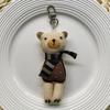Handmade Cartoon Bear Brooch Cute Plush Fabric Bag Charm Pendant for Women Premium Quality Soft Fashion Accessories Bag Charm