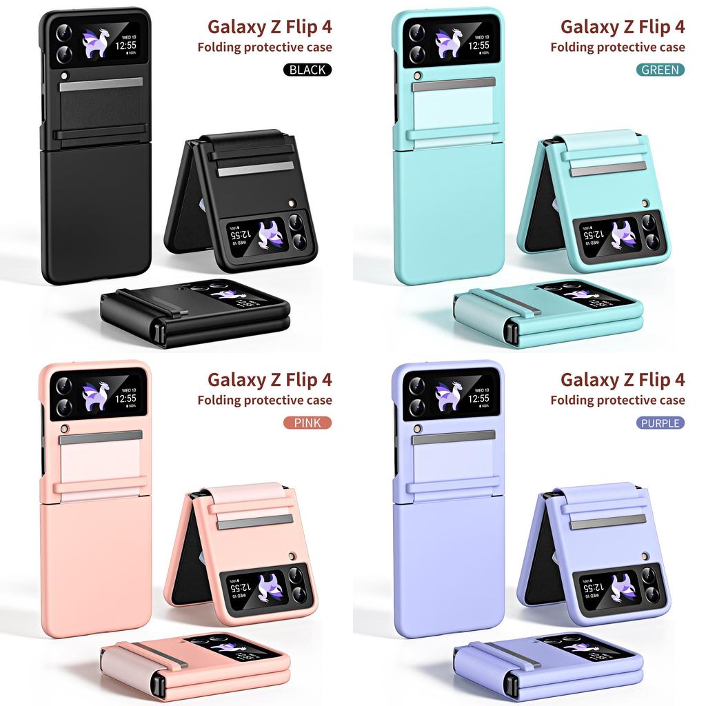 Stylish And Trendy Pc Hard Shell Case For Samsung Z Flip4/3 Fashionable And Creative Flip Screen Protection