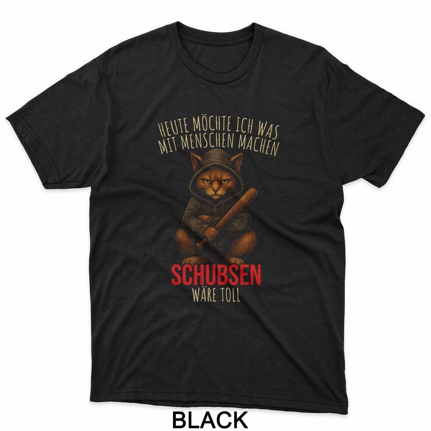 Funny Cat Quote Push People Shirt Sarcastic Humor T-Shirt 2XL
