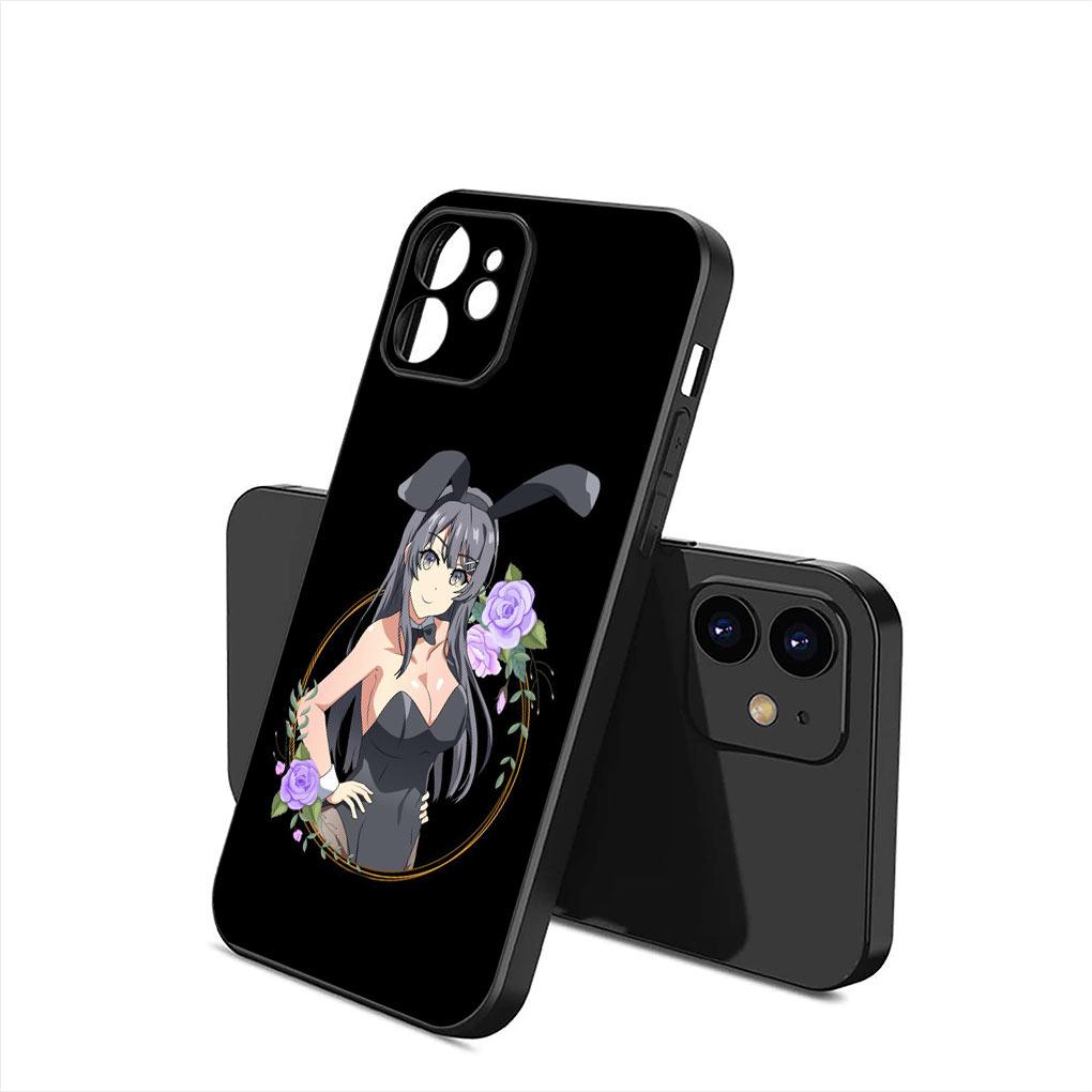

Сэнпай-кролик Маи Сакурадзима Аниме Мягкий чехол для Apple iPhone 15 14 Plus 13 12 Mini Pro Max XR + 13Pro 14+ 15+ Чехол для телефона iPhone 14 Pro