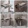 Einziehbares Badezimmer Klapp-Aufbewahrungsregal Aluminium Balkon Socken Unterwäsche Wäscheständer Kleiderbügel Wandmontage Wäschenetz