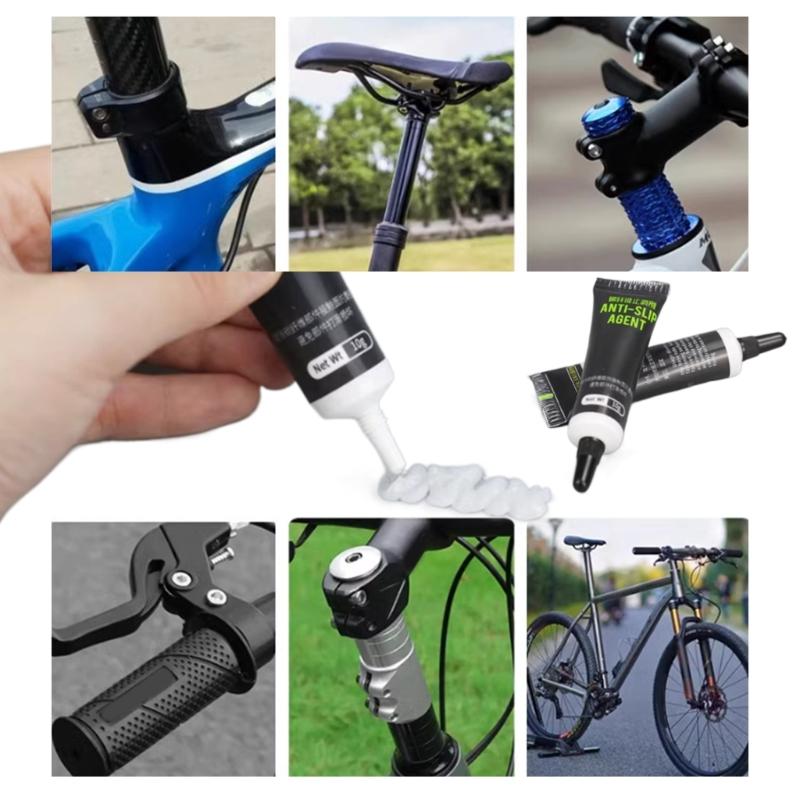 2 Piezas 10g Agente Antideslizante de Fibra de Carbono Manillar Tija de Sillín Potencia Grasa Antideslizante Tubo de Sillín de Bicicleta de Carretera Horquilla Delantera Potencia Grasa