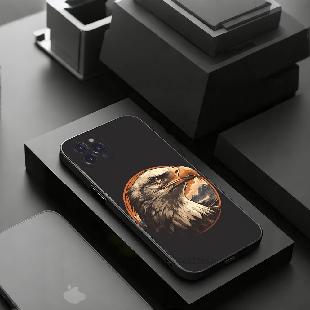 Eagle Cool Animal Phone Case for iPhone 11Pro 13 12 11 Pro Max 16e 17 Air 16 15 14 Plus 11ProMax