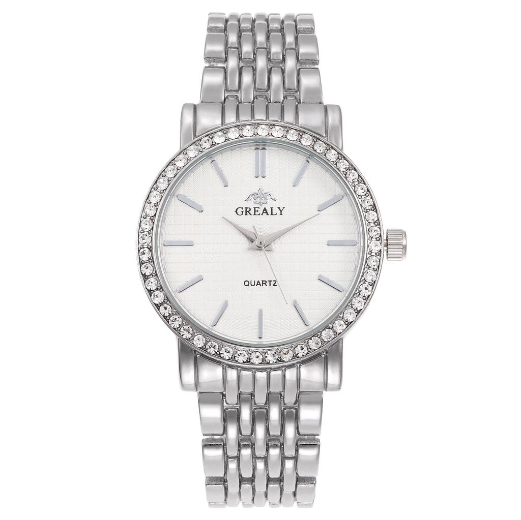 High-End Fashion Steel Band Diamond Inlaid Unisex Couple Quartz Watches