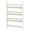 Children's Wall-Mounted Bookcase, 4-Tier, White