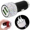 Diamond-mounted Car Phone Safety Hammer Charger Dual USB Fast-Charged Diamond Car Phone Aluminum Alloy Car Charger Cable