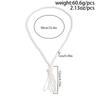 Acrylic Bead Chain Necklace for Women Vintage Tassel Sweater Chain Jewelry Accessory