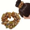 3 Flower Lace Hair Scrunchies Elegant Bun Rubber Bands Large Intestine Hair Ring  Daily Use