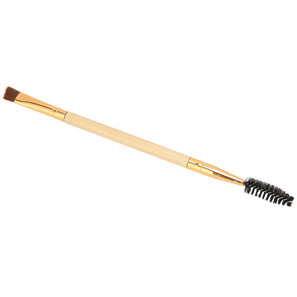 Dubbelsidig Ögonbryn Ögonfransborste Vinklad Ögonbrynsborste Ögonbrynsmakeup Kosmetisk Borste Träfärg