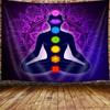Sieben Chakra Wandteppich Yoga Meditation Wandteppich Buntes Mandala Indisch Hippie Wandteppich Wandbehang für Wohnzimmer Schlafzimmer