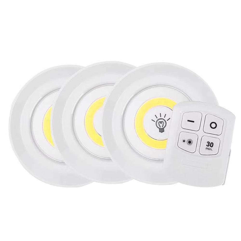 Super Bright Cob Under Cabinet Light LED 5W Wireless Remote Control Dimmable Wardrobe Night Lamp Home Bedroom Kitchen Nightlight