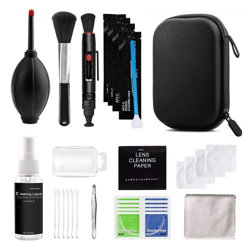 

ABUL-Camera Cleaning Kit Professional DSLR Lens Digital Camera Sensor Cleaning Tool For Sony Fujifilm Nikon Canon Durable Easy T чорний