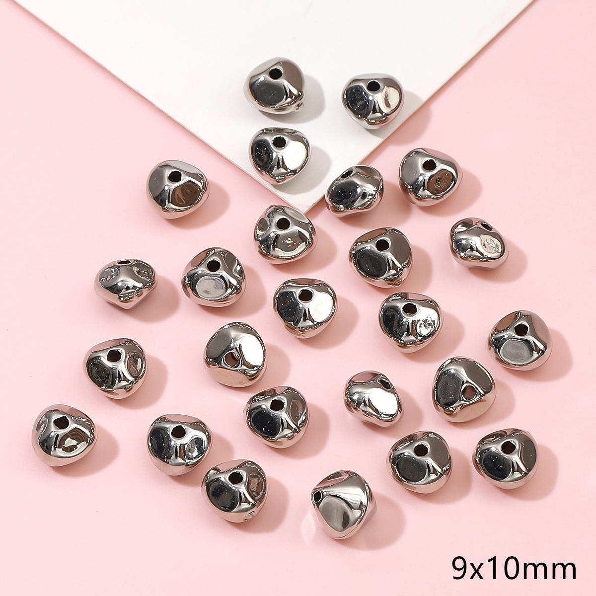 

10/20 шт. Посріблені родовані CCB пластикові вільні просторові намистини Шарм для намиста, браслета, сережок, ювелірних виробів своїми руками. 9x10mm 10pc/bag