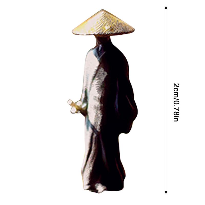 Figures Bonsai Sculpture Resin Character Statue Landscape Bonsai Knight-Errant Miniature Sculpture For Cars Aquarium Offices