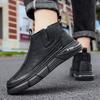 Fashion Men Shoes Mens Trend High-top British Tooling Boots Casual Medium Tube Versatile Men Boots Men Leather High-Top Motorcycle Boots