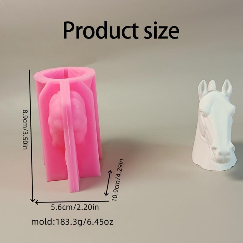 Realistic Horse Head Silicone Mold for Handmade Home Decoration Desktop Ornament Epoxy Resin Mould Gypsum Plaster Mold
