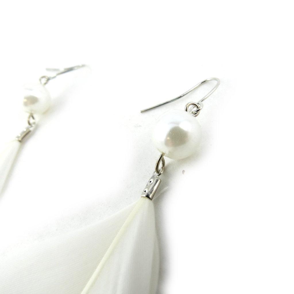 Les Trésors De Lily [N1583] - Boucles Créateur 'Cheyennes' blanc