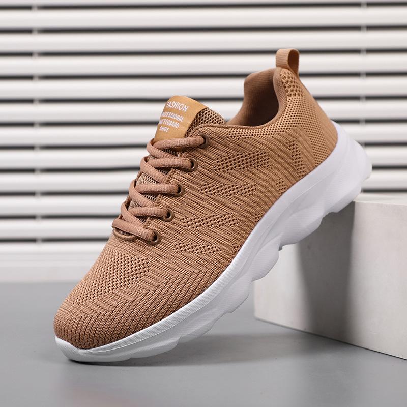 Spring and Autumn New Fly-woven Flat-bottomed Casual Sports Shoes Breathable Shoes Large Size Shoes