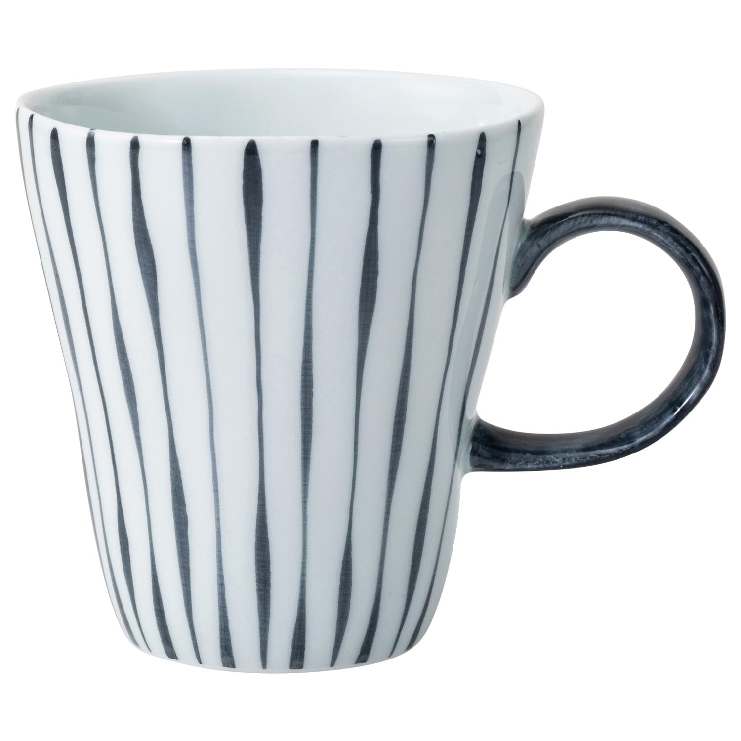 

Hasami Ware Mug, Approx. 280ml Capacity, Gray, Wobble Stripe Pattern, Microwave and Dishwasher Safe, Product Number 25341