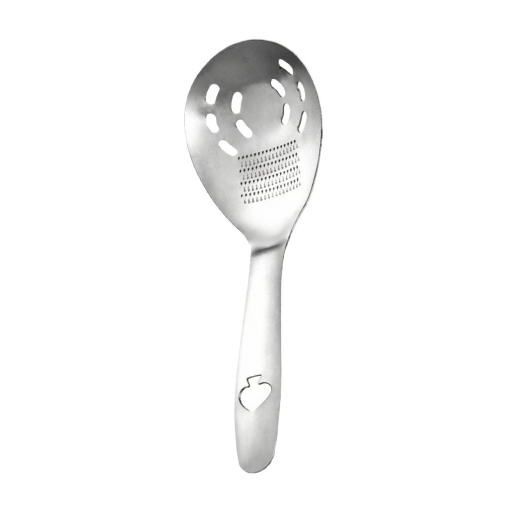 Colher Escumadeira com Ralador de Aço Inoxidável Utensílio de Cozinha Multifuncional para Cozinhar Servir e Escorrer Alimentos Facilmente