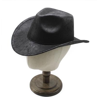 Módní semišový texturovaný západní kovbojský klobouk Pánské a dámské Vintage Big Eaves Outdoor Shade Jazz Hat
