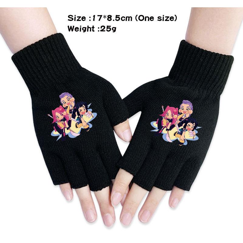 Kinder Jungen Mädchen Kpop Derpy Bedruckte Baumwolle Herbst Winter Warm Gestrickte Touch-Handschuhe