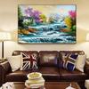 Abstract Landscape WaterFall Canvas Painting Modern Wall Art Print Decorative Picture Modern Living Room Decor