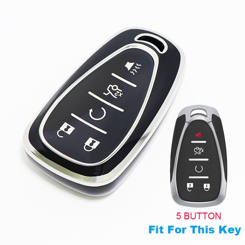 5 Button Shell Fob For Chevrolet Volt Bolt Trax Orlando Cruze Spark Camaro Malibu Blazer Traverse Onix Equino Car Key Case Cover