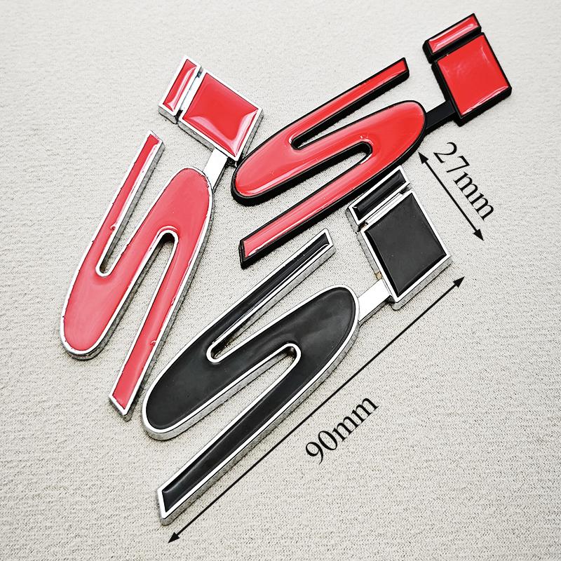 3D Metal Car Styling SI Logo Badge Chrome Sticker Front Grille Emblem For Honda Civic Accord Etc Automobile Accessories