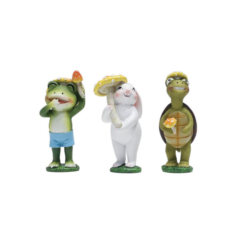 Outdoor Cute Animal Ornaments in Gardens