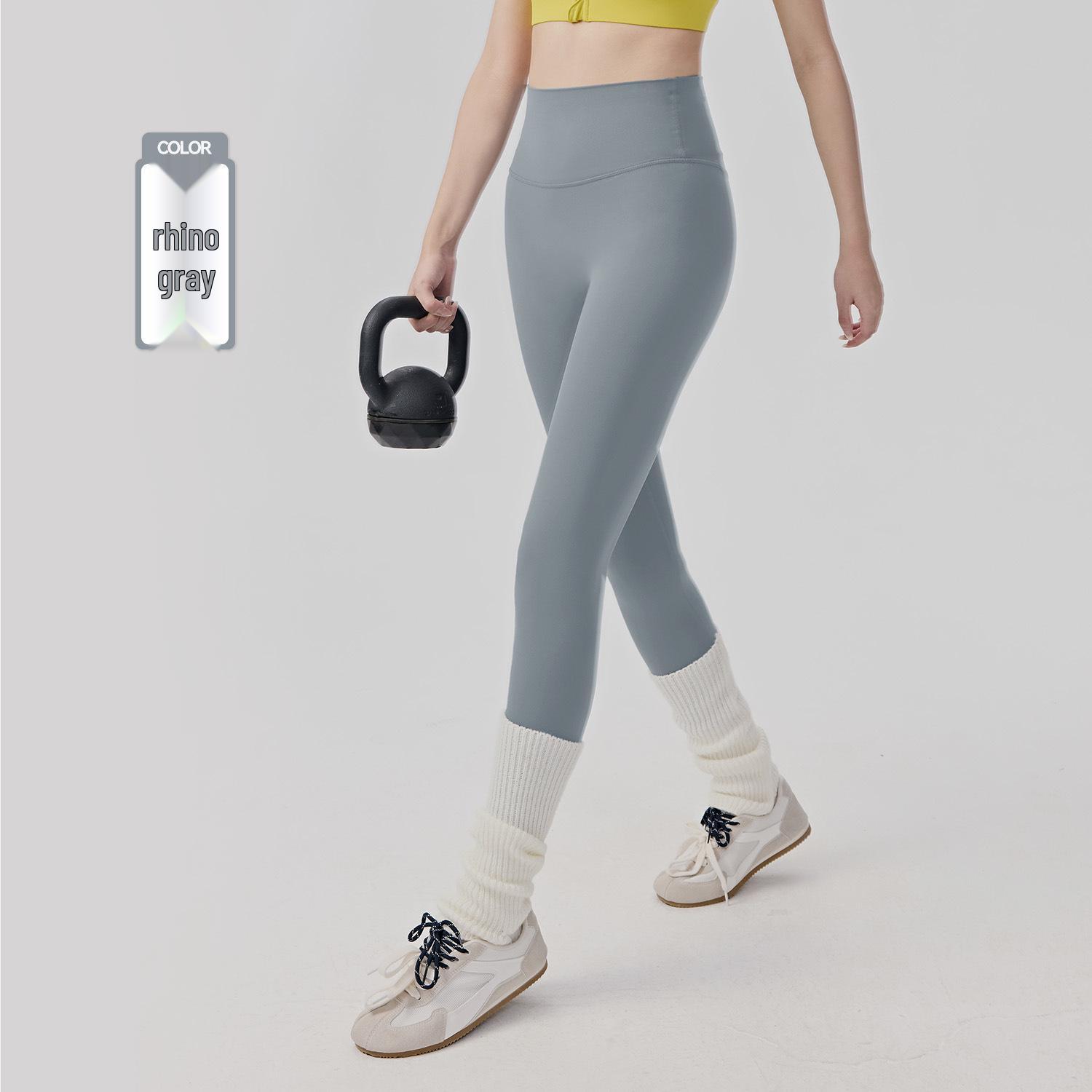 Бесшовные укороченные леггинсы для йоги с высокой талией - Подтягивающие ягодицы, быстросохнущие, приятные для кожи фитнес-леггинсы One Size (fits 80-150 kg)