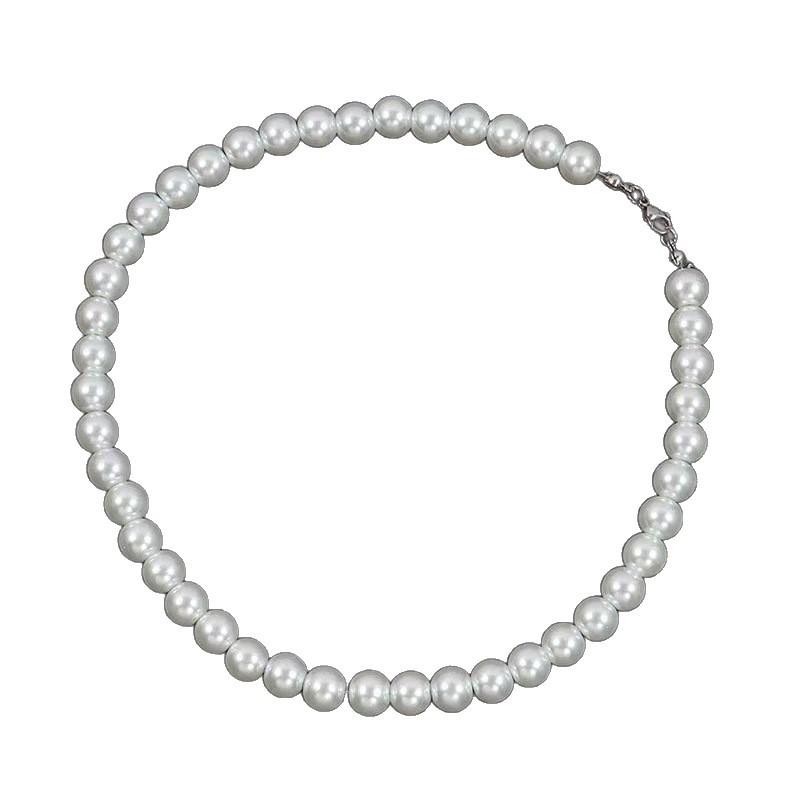 Faux Pearl Hip Hop Choker Necklace, Minimalist Streetwear Jewelry, Unisex Couple Gift for Men Women