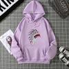 Real Shot Fashion Design Loose and Thin Hong Kong Style Printed Letters Hooded Sweater Fleece Top Hoodie
