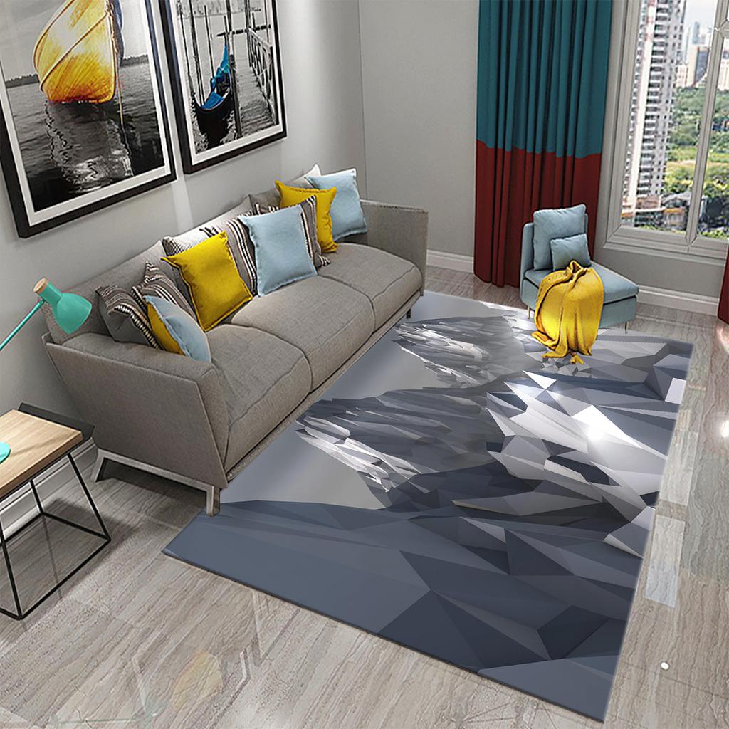 Rainbow Geometry Carpet Colorful Rug for Teen Adults Modern Abstract Geometric Art Rugs Bedroom Living Room Area Decor Floor Mat