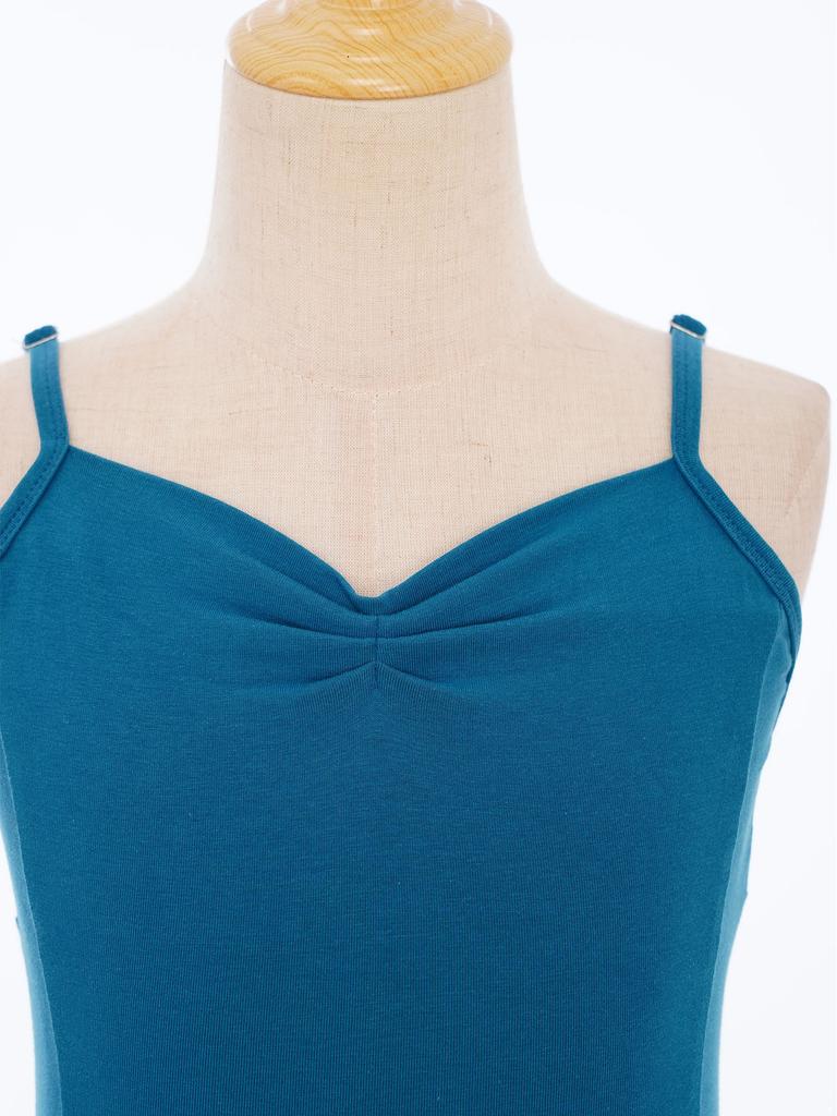 Girls Ballet Leotard Sleeveless Backless Adjustable Spaghetti Straps Ruched Bodysuit Gymnastics Wear
