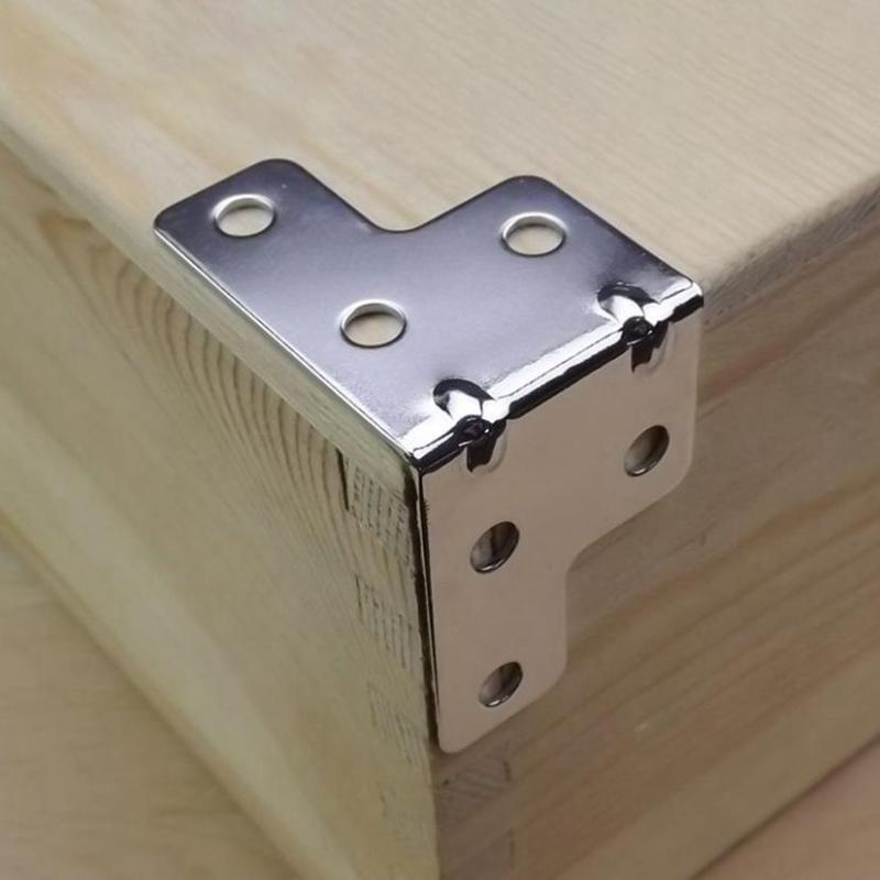 Flight Case Corner Brackets 4/8Pcs L Angle Codes, 6 Hole Right Angle Protector Aluminum Case Hardware Tour Box Reinforcement Kit