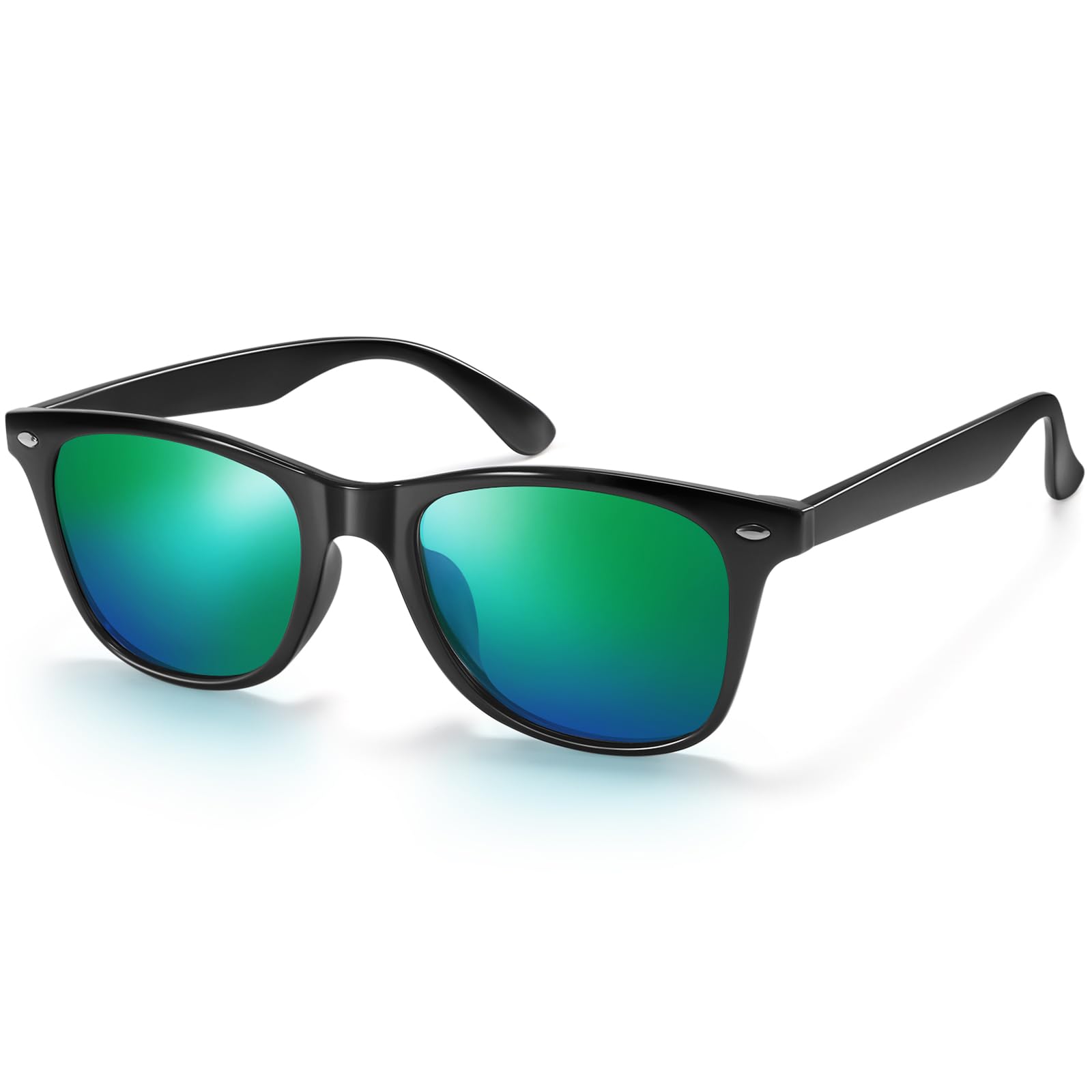 [Dollger] Polarized Retro Square Sunglasses for Women and Men, Trendy Classic Style, UV400 Protection, Ultra-lightweight, for Fishing, Climbing,