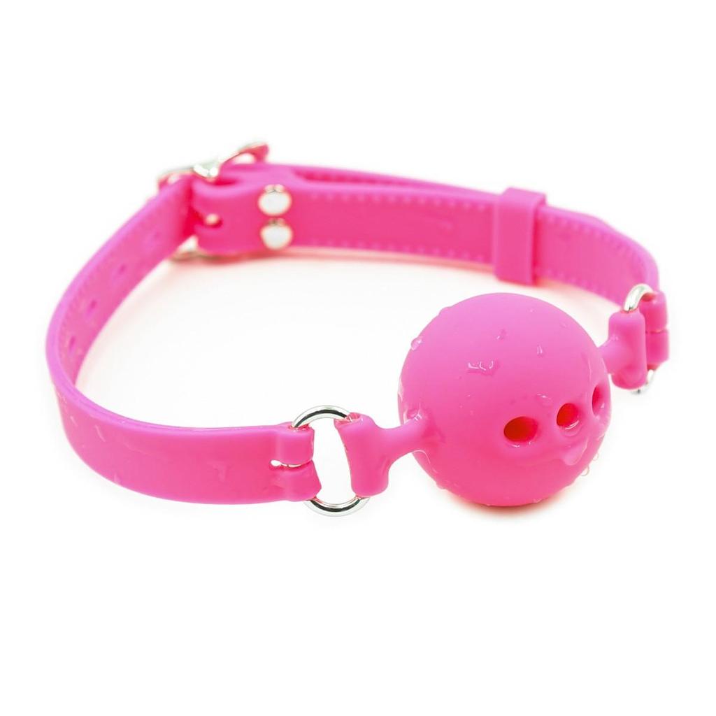 Black/Red/Pink PU Belt Silicone Balls 3.5/4.5/5cm SM Sex Toys Gagging Drooling Couple Bondage Games Adult Products
