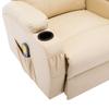 Cream Faux Leather Massage Rocking Chair
