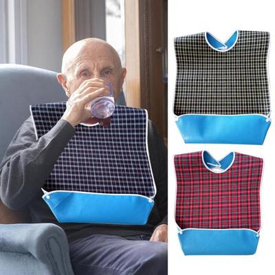 Waterproof Clothes Bib PVC Disability Aid Aprons Clothes Protector Adult Mealtime Bibs  Home