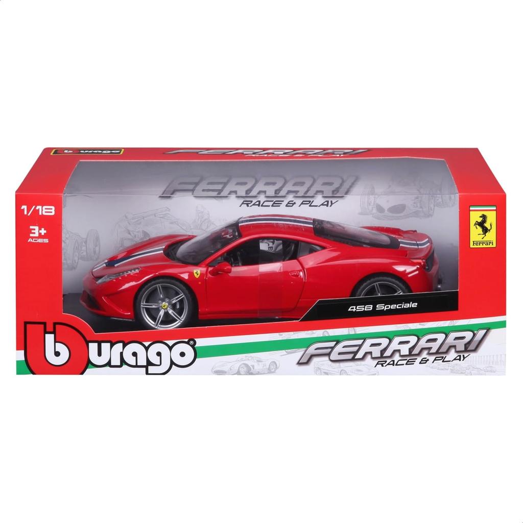 Bburago 1/18 Scale Ferrari 458 Special Red / Diecast Model Car Finished Product 18-16002