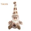 Christmas Doll Plush Knitted Snowman Elk Santa Doll Toy Soft Sitting Christmas Figure Desktop Decor Stuffed Holiday Pillow for Window Bookshelf