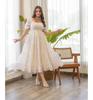 Women Fit and Flare White Midi/Calf Length Dress