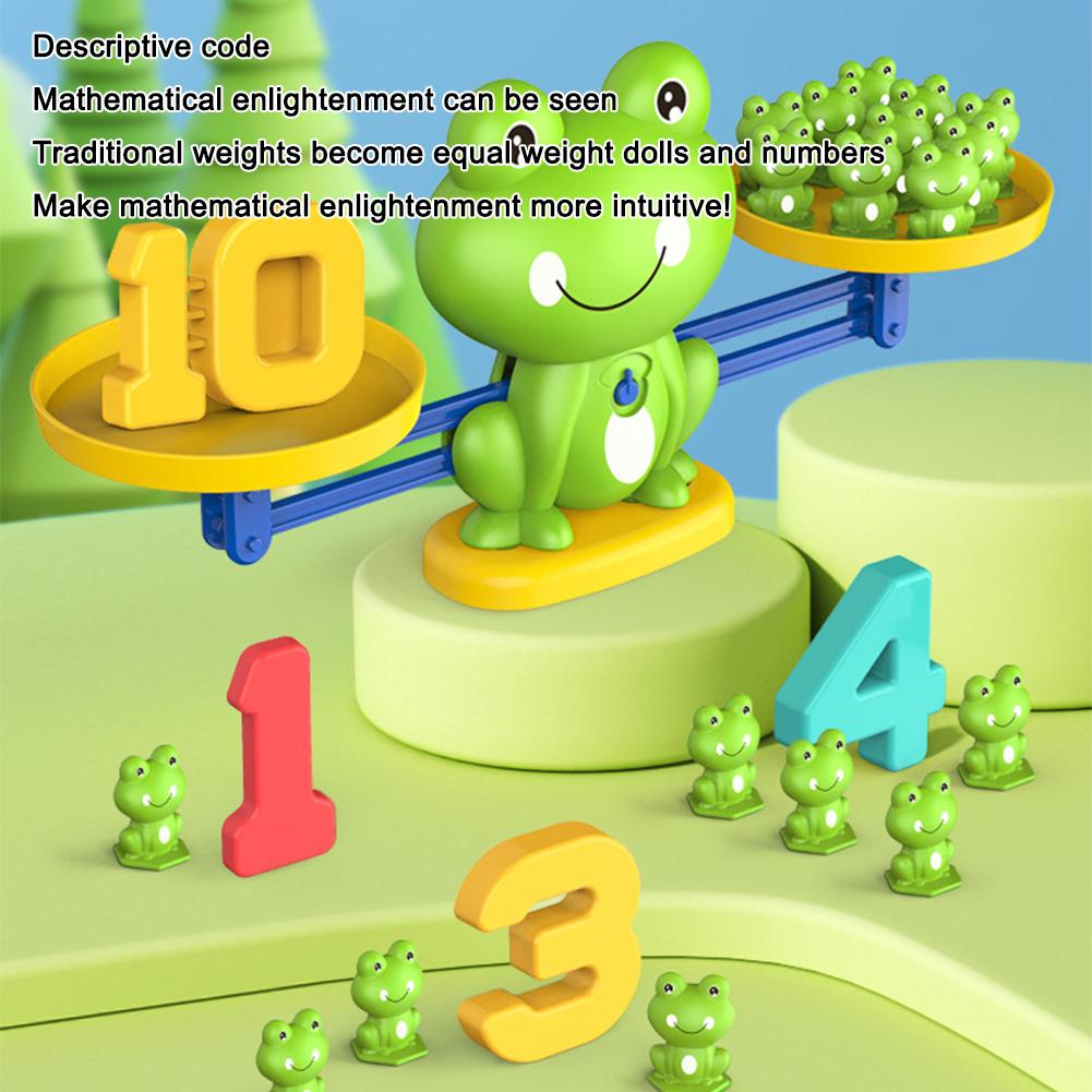 Funny Frog Scale Children's Early Education Toys Mathematical Intelligence Math Toys Funny Frog Scale Balance Toy Teaching