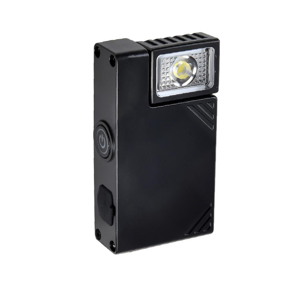 Portable Keychain Mini Flashlight Ajustable-angle USB Rechargeable Multifunctional Flashlights Outdoor Warning Work Lights