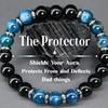 Natural Stone Halo Quartz Bracelet 8mm Bead Bracelet  Crystal Jewelry