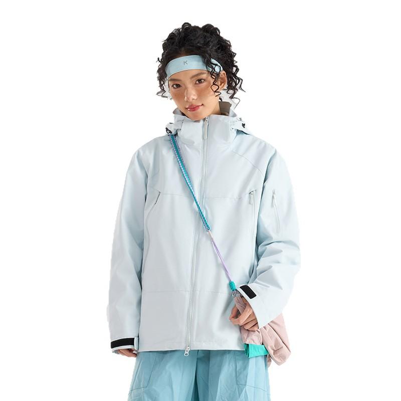 Outdoor three-in-one jacket men's and women's color matching removable cap waterproof and windproof mountaineering suit group buying can be printed