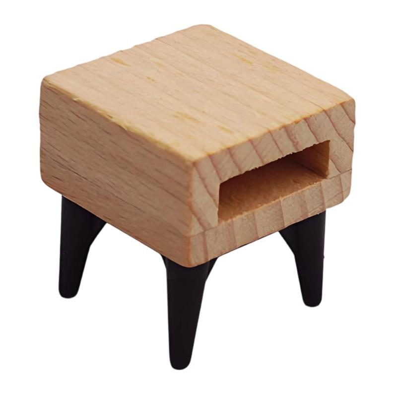 1:12 Scale Miniature Wooden Doll House Bedroom Furniture Model Figurine For Realistic Scene Setting Display Decoration